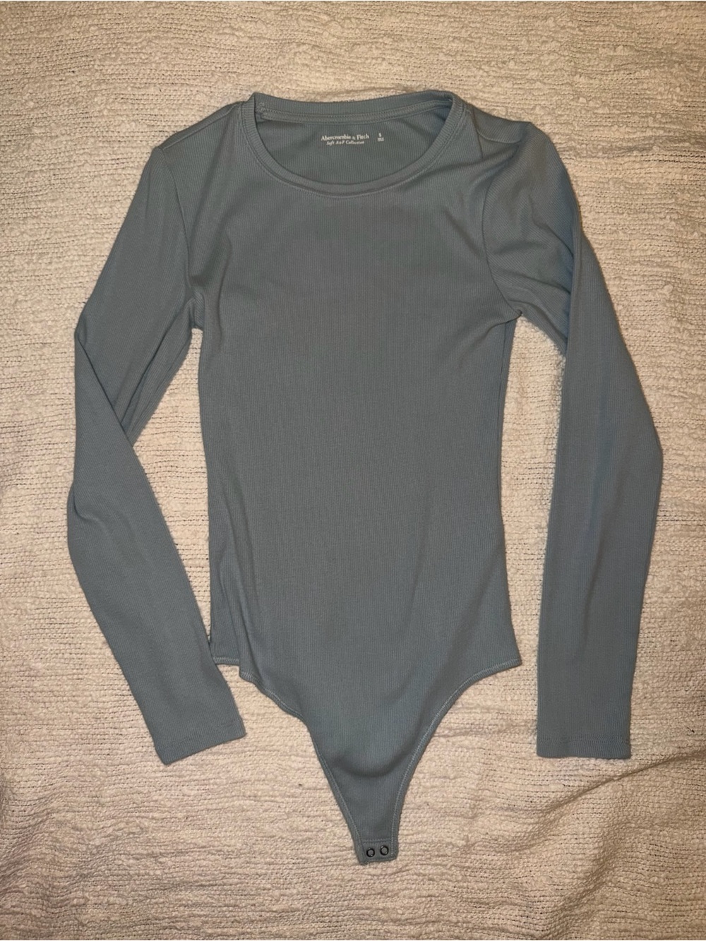 Abercrombie & Fitch Teal Long Sleeve Cotton Bodysuit